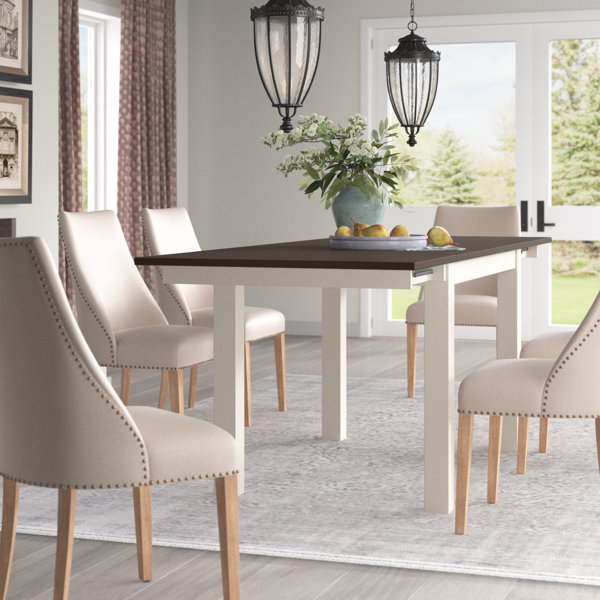 Lark Manor Ajala Extendable Solid Wood 36" Tall Dining Table Wayfair